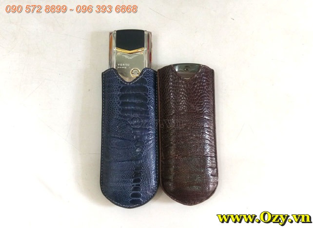 Bao Vertu cầm tay da đà điểu cao cấp