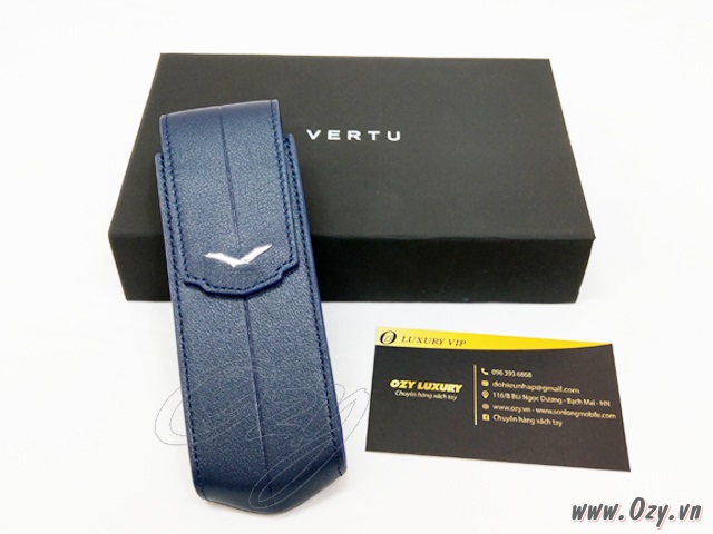 Bao da Vertu navy nhập nguyên hộp