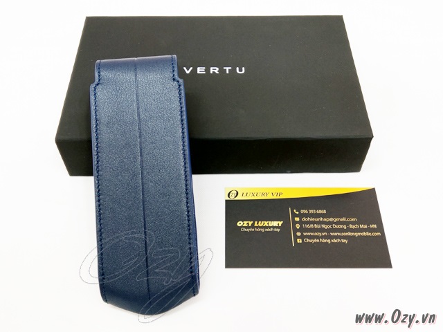 Bao da Vertu navy nhập nguyên hộp