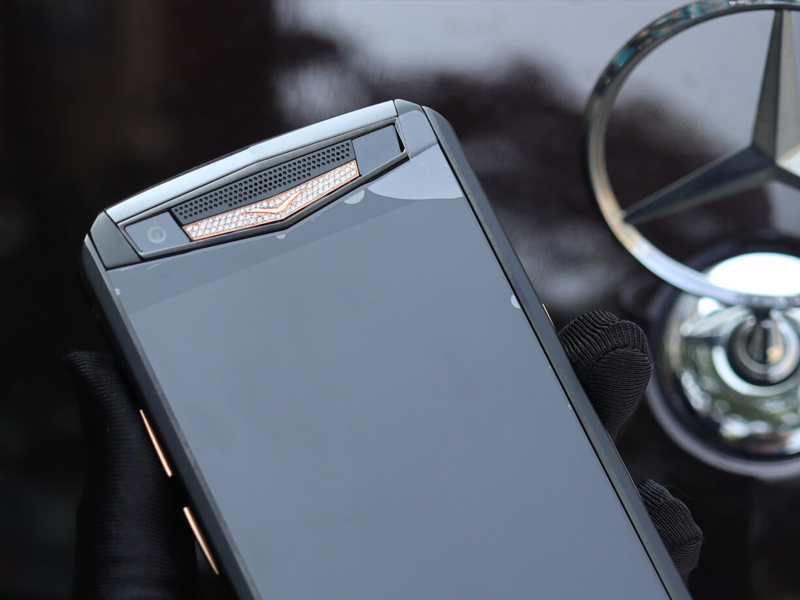 Vertu Aster P Black Mixd Gold Diamonds