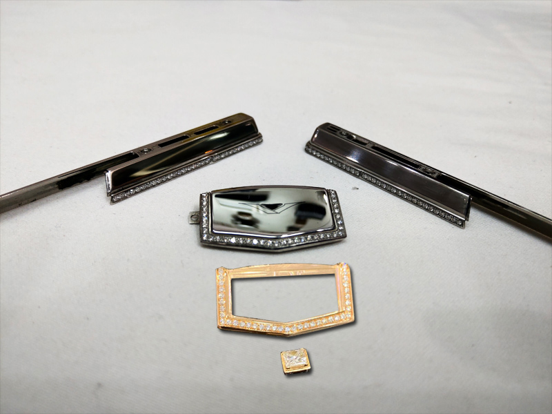 lên kim cương đính viền vertu signature s