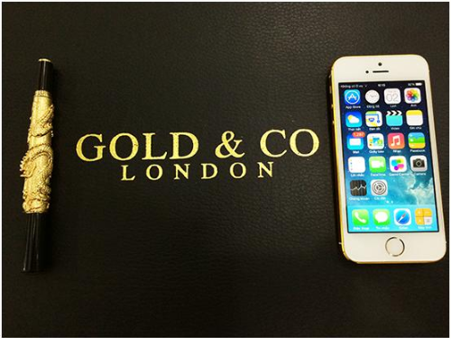 Iphone 5s khảm rồng vàng 1