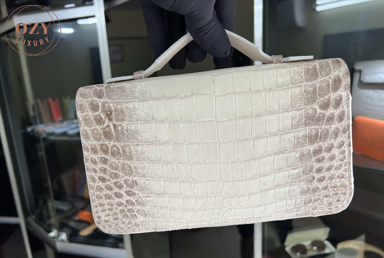 Clutch nam cầm tay da cá pháp