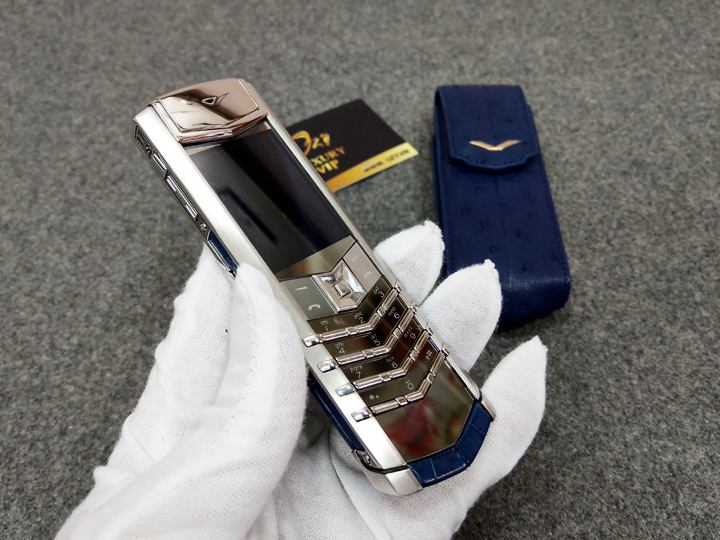 Vertu sliver xanh navy