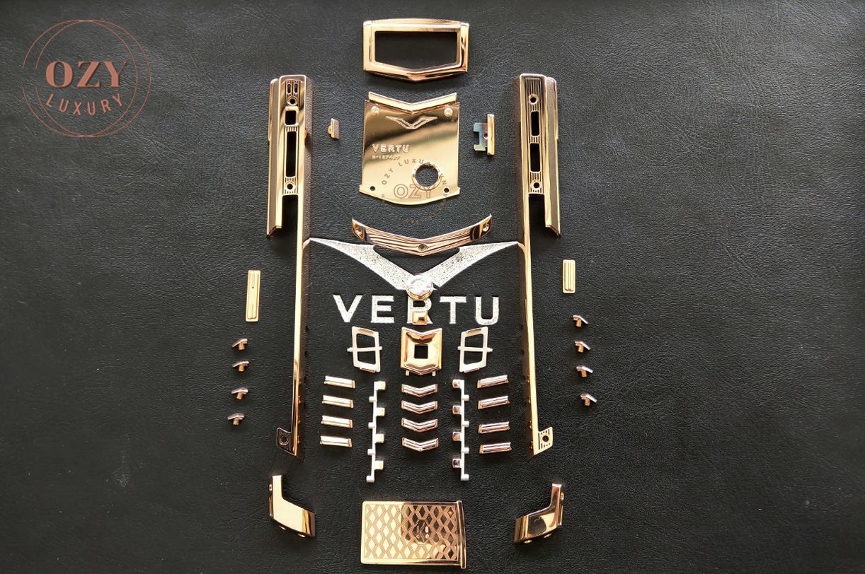 khung vỏ vertu vàng khối 18k rose gold